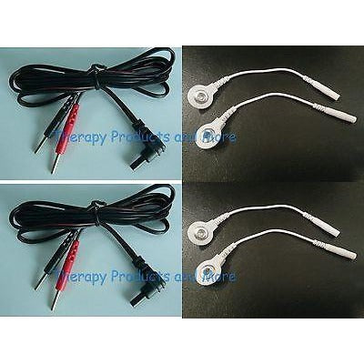 Replacement Electrode Cables Wires for LG TEC Elite -Use Snap OR Pin Pads!