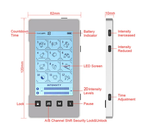 12 Mode Pulse Digital Handheld Rechargeable USB TENS Therapy Massager