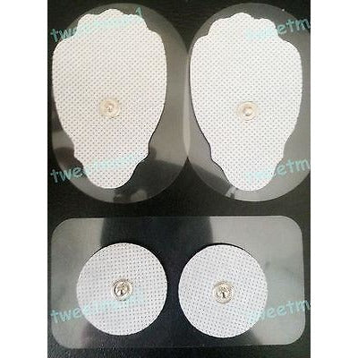 REPLACEMENT ELECTRODE MASSAGE PADS (2 LG, 2 SM) FOR TENS DIGITAL MASSAGER EMS