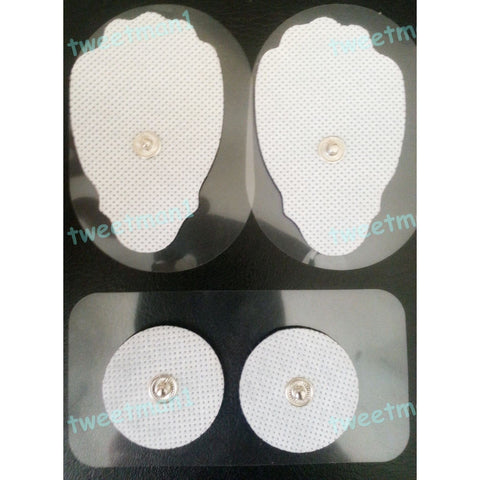 REPLACEMENT ELECTRODE PADS (2 LG, 2 SM) COMPATIBLE w/ SMART RELIEF MASSAGER